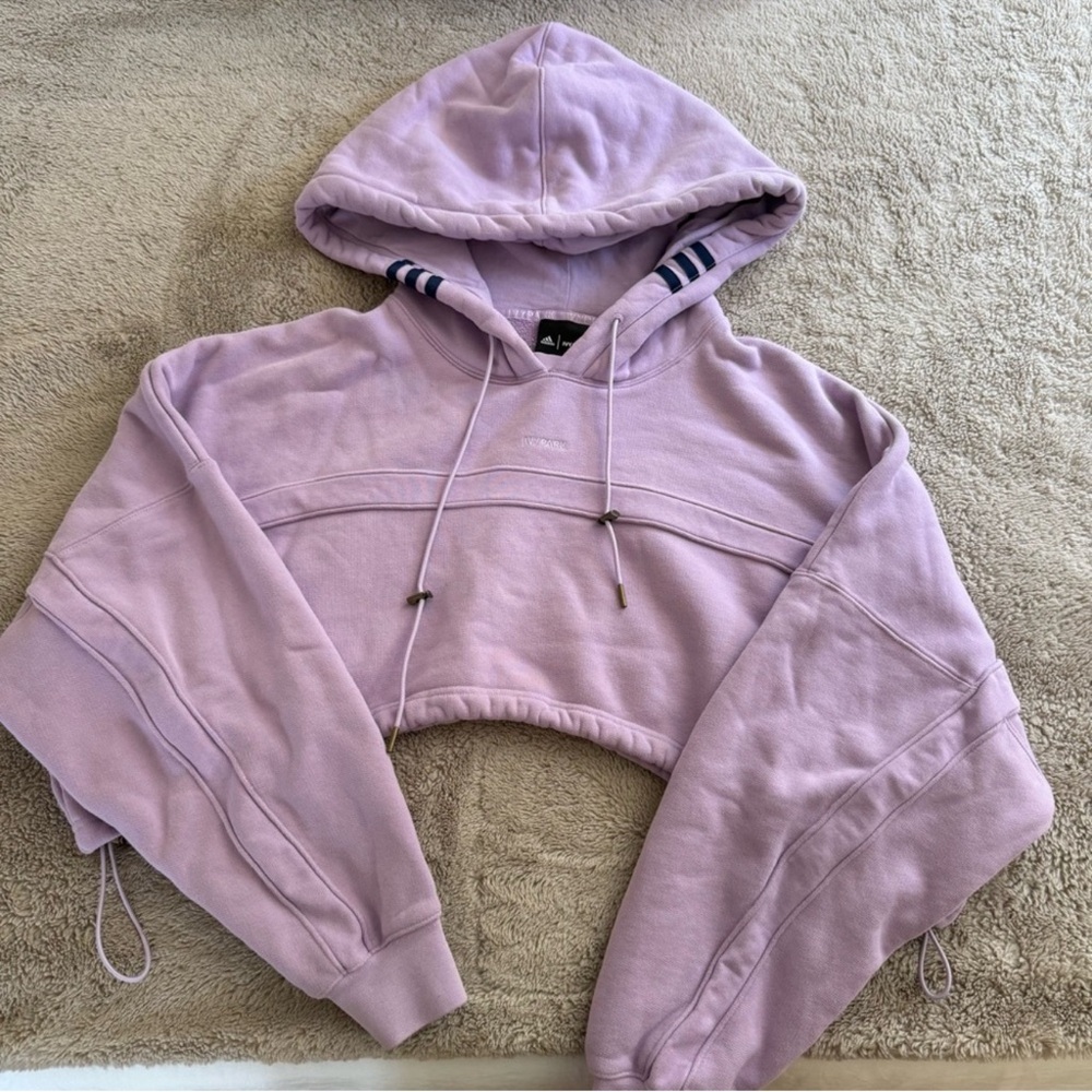 Adidas x Ivy Park Rodeo Cropped Hoodie Purple Size XS